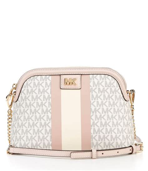 michael kors signature mott large zip dome crossbody bag